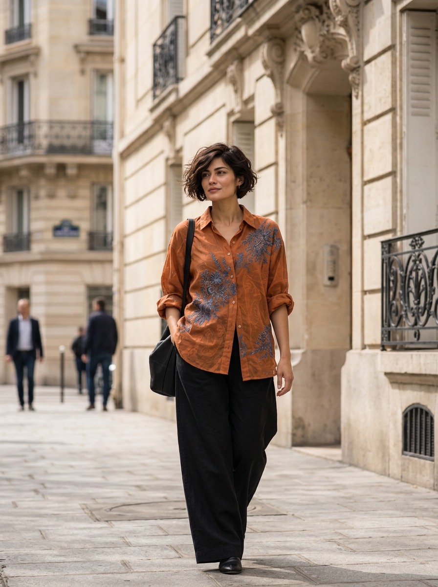 Silhouette IKI dans une rue parisienne